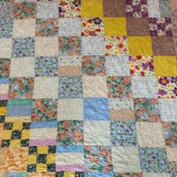 AMAZING Handmade Quilt New Mexico Quilters Association Pastel Floral Flower VTG - Picture 2 of 8